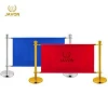 airport cafe adjustable barrier banner stands stanchion retractable curtain poles queue and rope barriers posts with banner