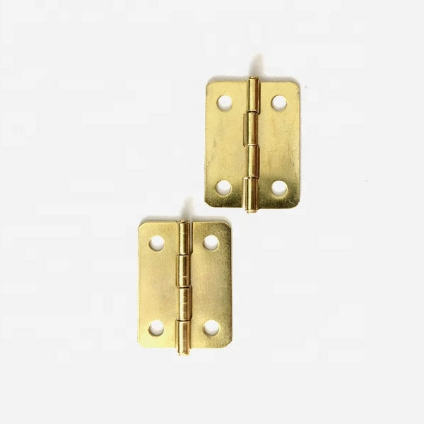 AJF Gold Mini Hinge Jewellery Cigar Trinket Box Tiny Brushed Brass Gold Hinge