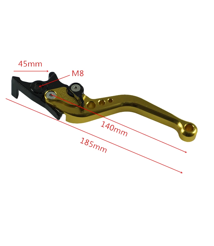 Alloy Aluminium color CNC double disc brake handle Billet Adjustable short Racing brake and clutch levers For Jog Lucky