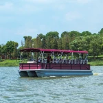 Aluminum alloy 10.3 meters environmental tourism pontoon sightseeing boat