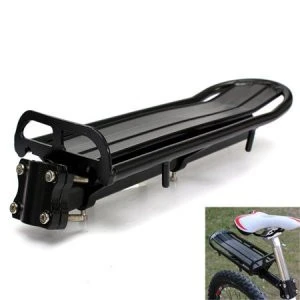 Aluminum Alloy Adjustable Folding Seat  Carrier Black Bicycle Luggage Carrier Bike Rear Rack