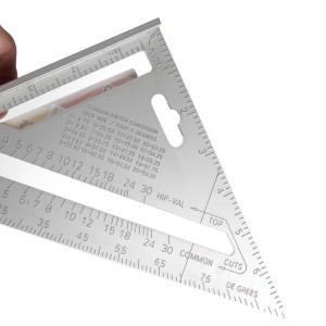 Aluminum alloy triangle ruler can be labeled 7 inch high-grade woodworking triangle ruler angle  black angle ruler