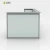 Import Aluminum frame glass panel standard size l shape counter salon used standing white modern office reception desk from China