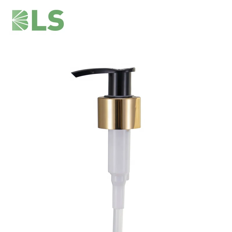 Aluminum plastic screw gold lotion pump 24/410 lotion bottle dispenser pump