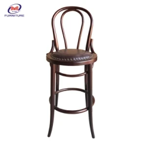American Style Antique Hotel Restaurant Banquet Solid Wood Bar Chair