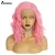 Import Anogol Short Kinky Curly Pink 13*4 Lace Size Wig Synthetic Lace Front Wig Heat resistant fiber Wig from China