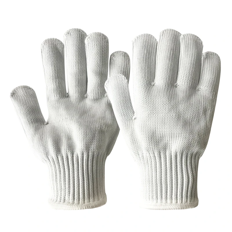 Anti-Cut White Stainless Steel  Police Riot Butcher Black Cutting Hand Cut Resistant Gloves