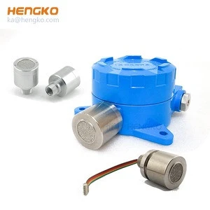 Anti-explosion stainless steel 316L porosity gas sensor protection housing equipped with sintered filter