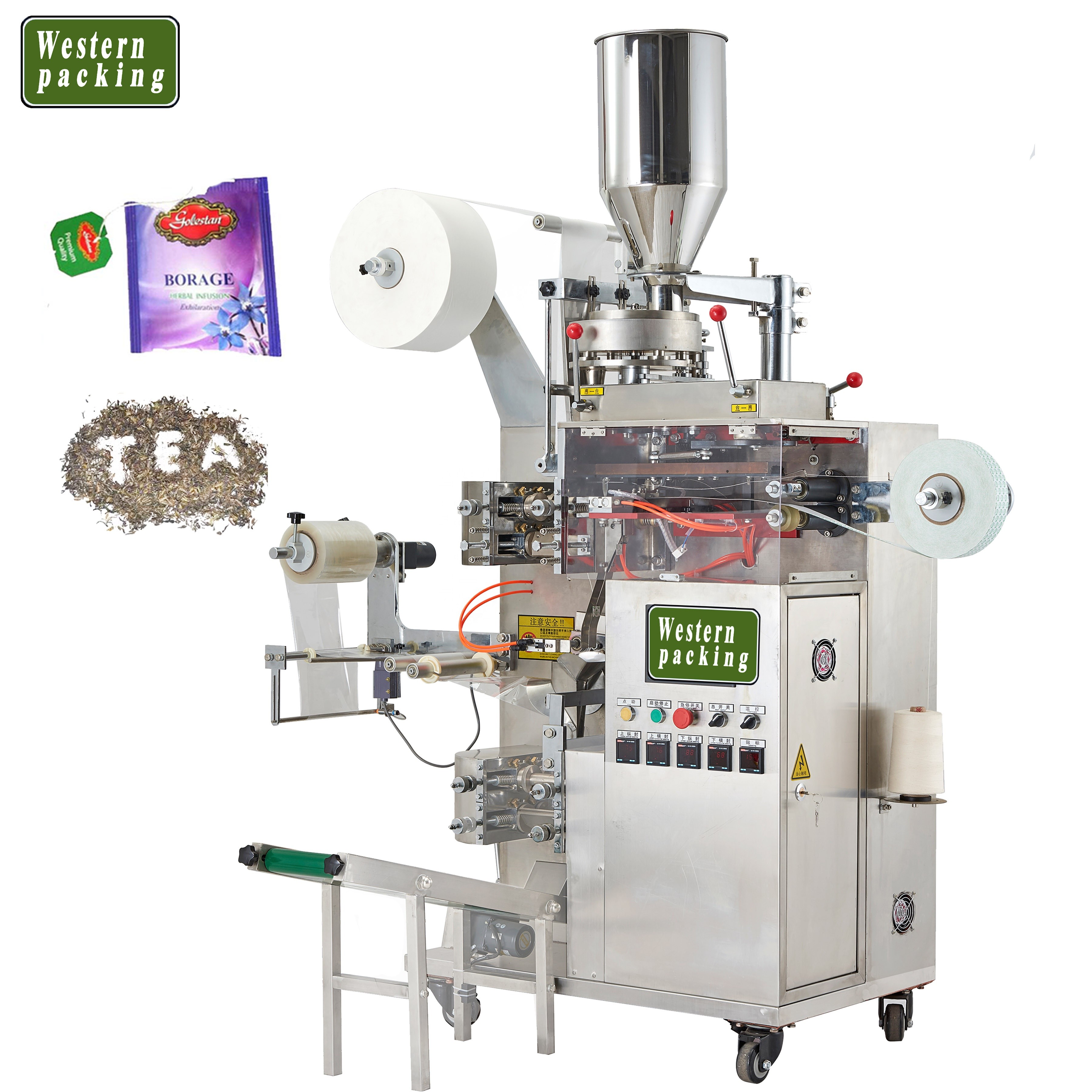 automatic tea bag packing machine with label
