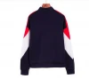 Autumn Pullovers Multicolor O-Ring Zip Front Cut and Sew Sweatshirt Athleisure Stand Collar Raglan Sleeve Sweatshirt Women