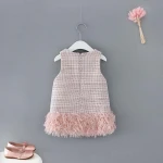 Baby Girl Boutique Dress Latest Design Sleeveless  Girl Dress for winter baby clothing girl