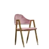 Bar Wholesale New Metal Iron Chair Fabric Dinning Chair Modern Luxury Armchair