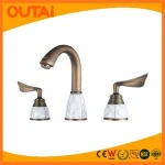 Bathroom Sanitary Ware Antique Bronze Color Upc Brass Basin Faucet