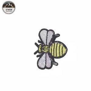 Bee Pattern Bead Sequin&Embroidered Patch for Clothing Bags And Decoration