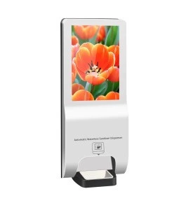 Best Seller 4G Floor stand LCD Touch Screen Advertising Display with Foam Sanitizer Dispenser