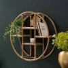 Best Selling Round Rattan Wall Shelves Indoor Decorative Shelves Wooden Rattan Design Basic Style Made In Vietnam KT02