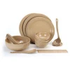 Biodegradable kitchen ware set, eco friendly wholesale custom design bamboo fiber dinnerware/