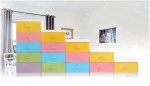 Bisini Lovely Style Kids Side Cabinet Combination, Children Wooden Colourful Cabinet With Drawer (BF07-70170)