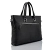 black color customized   business style  mens leather laptop bag