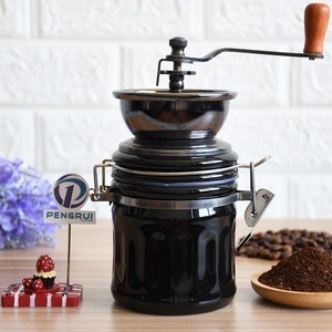 Black Hand-Ground Coffee Mill High Capacity with Ceramic Base And Grinding Core