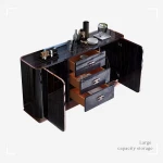 Black High Gloss Paint Wood Veneer Sideboard Living Room Furniture with Drawers Dining Room