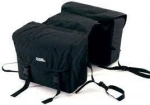 Black Motorcycle Panniers Saddle Bags Tour Faux Leather Motorbike Luggage Bags