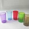 BPA Free Reusable Single Wall Frosted Cups PS Plastic Drinking Tumbler