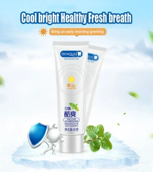 brand names mint green bamboo flavor natural toothpaste for teeth cleansing