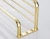 Import Brass Golden Finished Towel Rack With Shelf Dual Hanger Towel Holder With Towel Bar from China