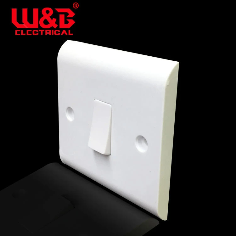 British standard wall switch and socket 1gang 1 way electric switched socket