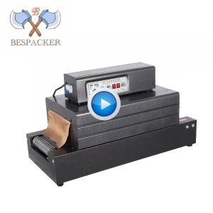 BS-B400 Automatic chocolate shrink wrapping machine plastic cellophane bottle heat shrink wrap machine