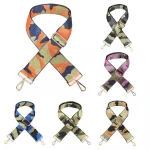 Camo Design Bag Accessories Parts Replacement Shoulder Belts Cotton Hand Bag Adjustable Woven Shoulder Strap for Bags