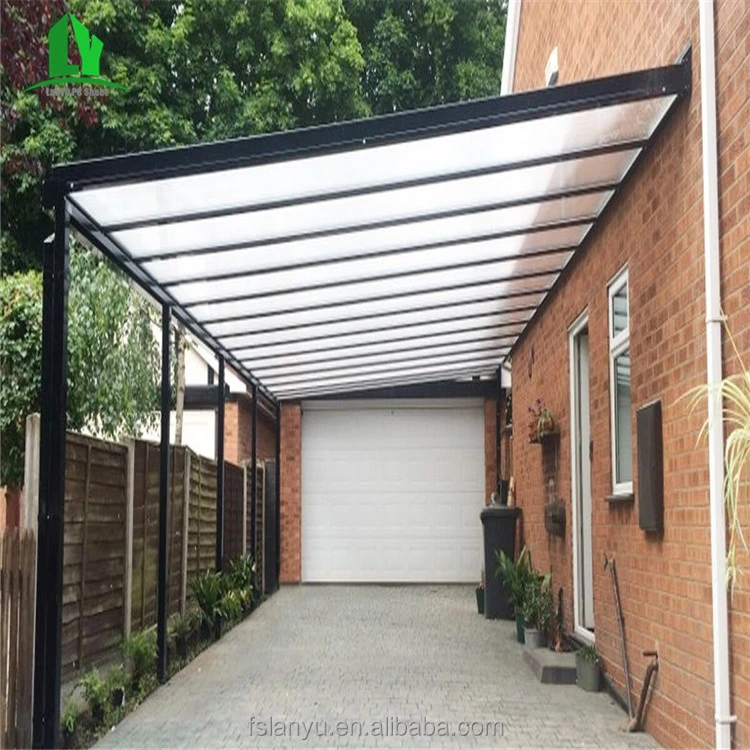 Carport Canopies  UV Resist  Polycarbonate Sheet Roof   Aluminum Frame Garages