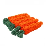 Carrot pet toy Cotton rope knot bite resistant dog toy Braided rope dog toy