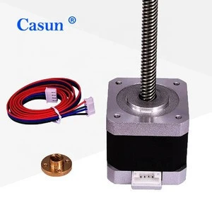 CASUN Nema 17  linear motor  cheap ball screw with step motor lead screw stepper motor