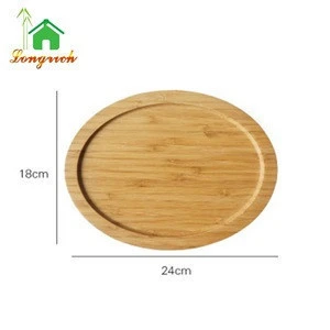 Bamboo Oval Sushi Serving Trays, BBQ Wooden Reusable Pizza Plates, Pizza Trays