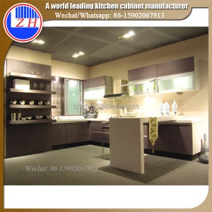 Cheap customized kitchen furniture professional manufacturer lacquer kitchen cabinet