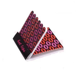 Cheap disposable custom printed round 80 100 120 150 180 240 wooden thin Mini Match Book nail file