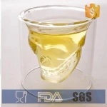 cheap glass tea cup sets 400ml 230ml tall double wall glass double wall glass drinkware tumbler cup with gold rim for wholesales