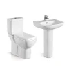 Cheap price Africa wc p-trap nigeria toilet with pedestal basin two piece water closet ceramic toilet bowl