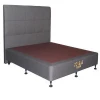 Cheap Price Double Size Solid Wood Frame Hotel Leather Bed