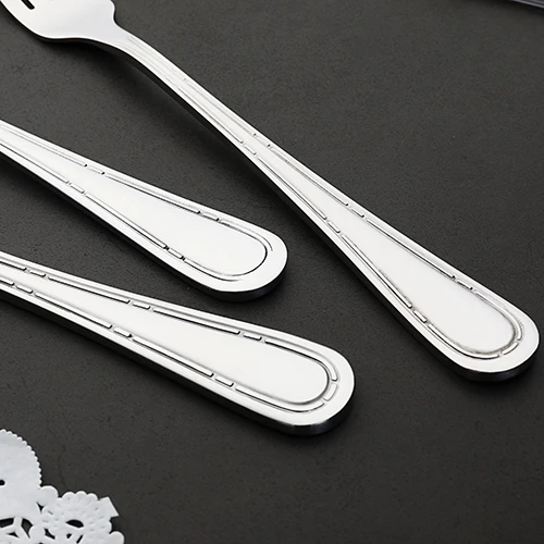 Cheap Wholesale Cutlery Sets Metal Spoons Forks Knives Stainless Steel Silverware Conjunto De Talheres
