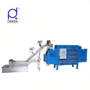 Chiller Rubber Running speed can be adjusted.Shanghai Deren Water Cooling Conveyor