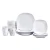 Import China Factory Wholesale Simple Design Porcelain White Dinnerware Set for Everyday Dining from China