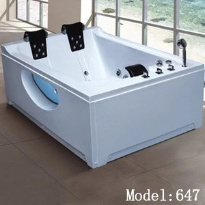 China sanitary ware bathroom whirlpool acrylic deep bathtub