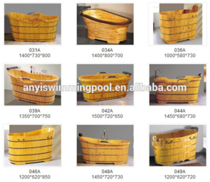 Chinese factory Canada cedar wood spa soaking tub