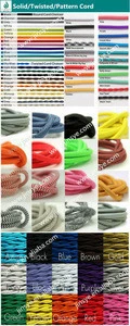 colored pattern twisted electrical wire cable jute hemp rope electric braided copper wire