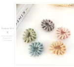 Colorful Cute Women Elastic Rubber Telephone Cord Wire No Crease Hair Ties Print Scrunchie Hair Bands Accessories