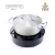 Import commercial catering equipment:hot pot induction cooker with 304 stainless steel divided pot 600W from China