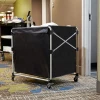 Commercial Hotel Cleaning Rolling Folding Laundry Trolley Cart For Hotel